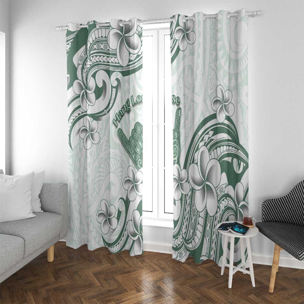 Aloha Hawaii Shaka Window Curtain Hang Loose Mint Version - Polynesian Pride