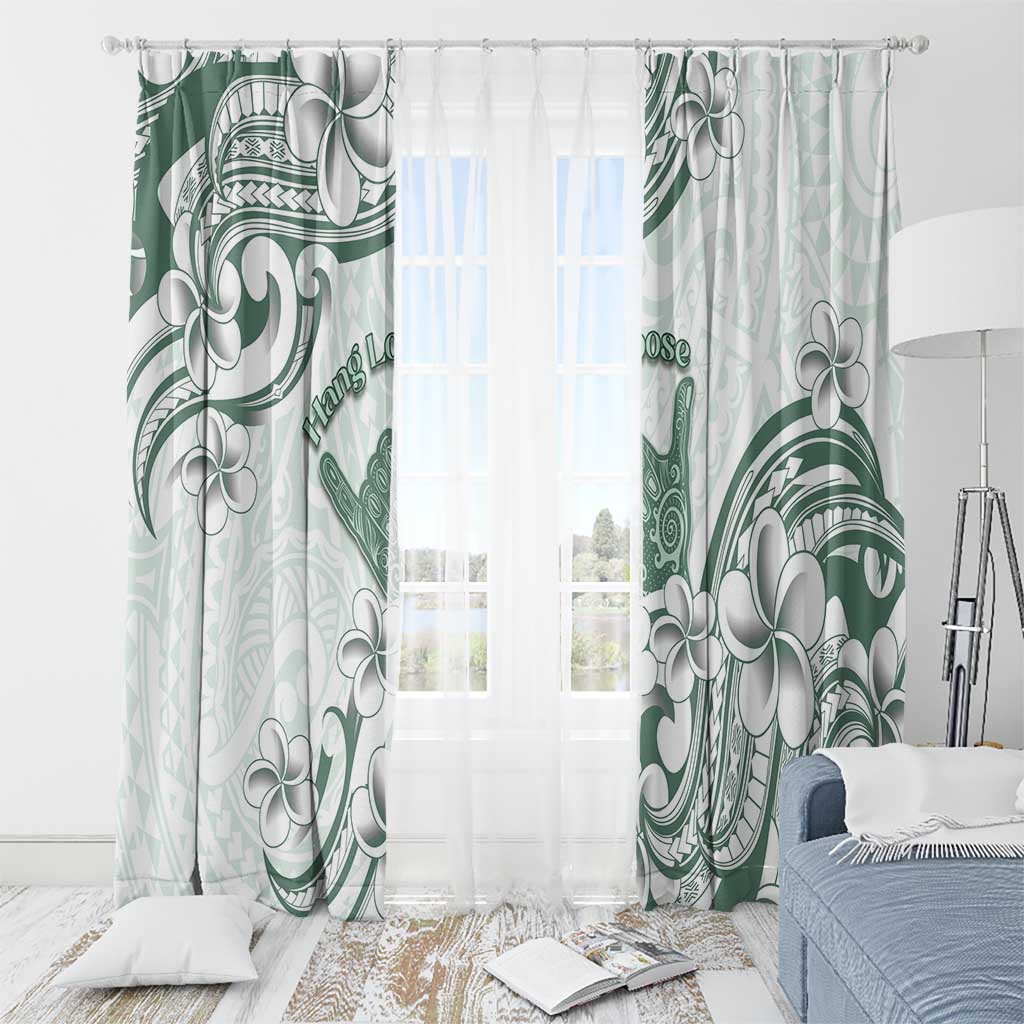 Aloha Hawaii Shaka Window Curtain Hang Loose Mint Version - Polynesian Pride