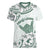 Aloha Hawaii Shaka Women V-Neck T-Shirt Hang Loose Mint Version - Polynesian Pride