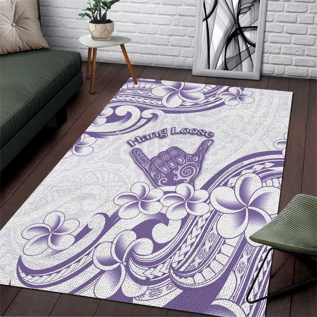 Aloha Hawaii Shaka Area Rug Hang Loose Purple Version - Polynesian Pride