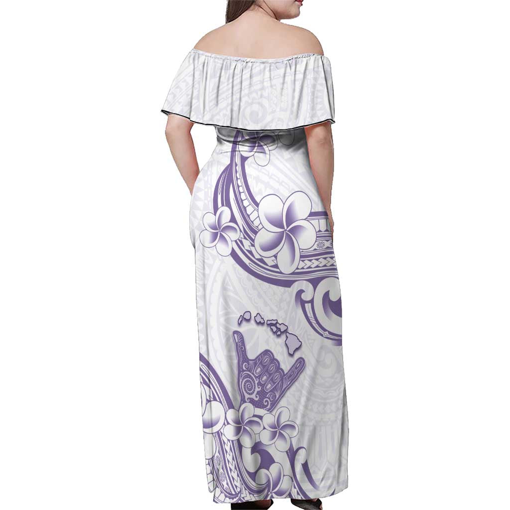 Aloha Hawaii Shaka Family Matching Off Shoulder Maxi Dress and Hawaiian Shirt Hang Loose Purple Version DT05 - Polynesian Pride