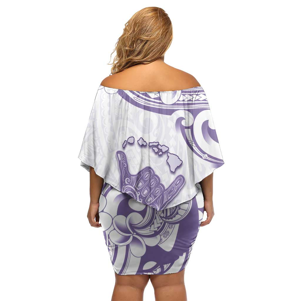 Aloha Hawaii Shaka Family Matching Off Shoulder Short Dress and Hawaiian Shirt Hang Loose Purple Version DT05 - Polynesian Pride
