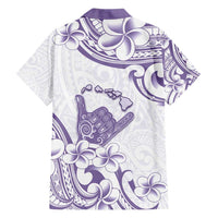 Aloha Hawaii Shaka Family Matching Short Sleeve Bodycon Dress and Hawaiian Shirt Hang Loose Purple Version DT05 - Polynesian Pride