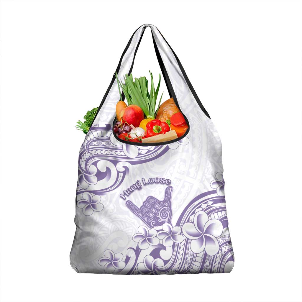 Aloha Hawaii Shaka Grocery Bag Hang Loose Purple Version - Polynesian Pride