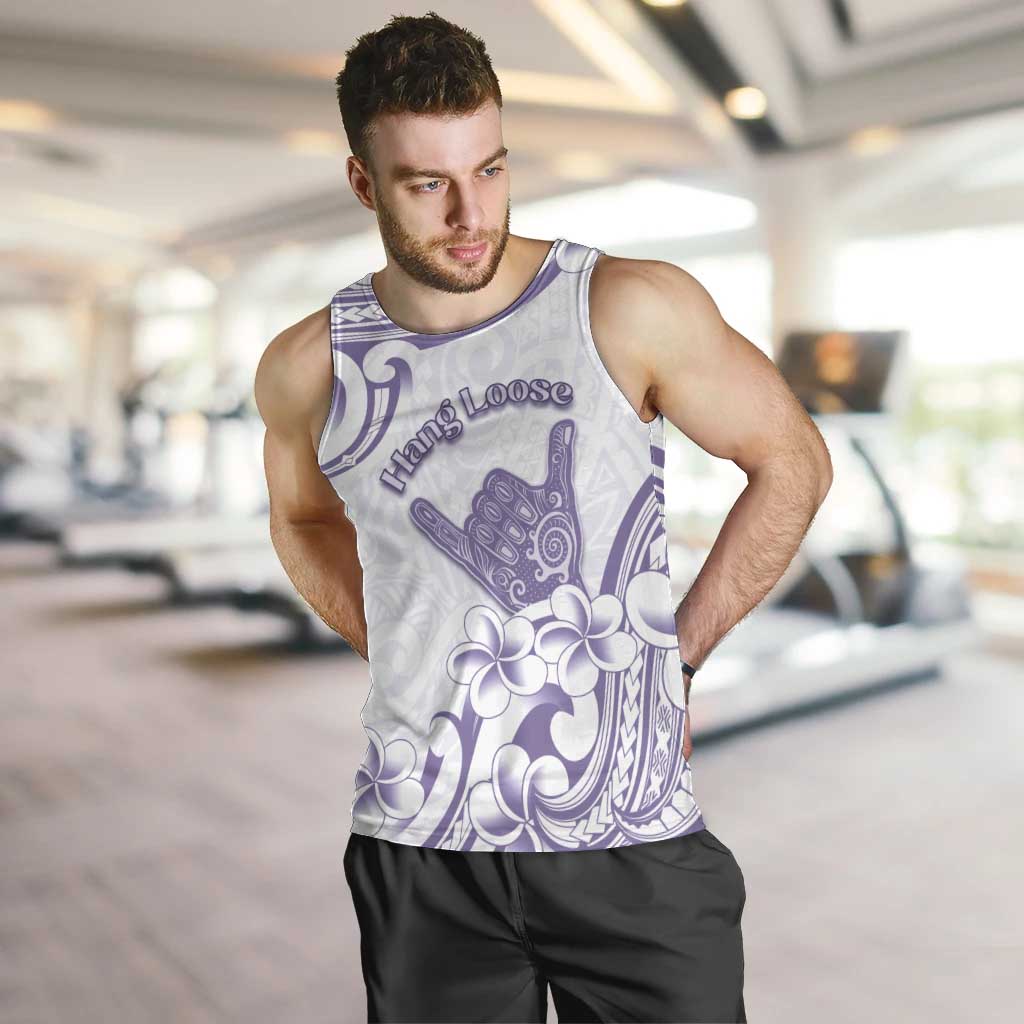 Aloha Hawaii Shaka Men Tank Top Hang Loose Purple Version - Polynesian Pride