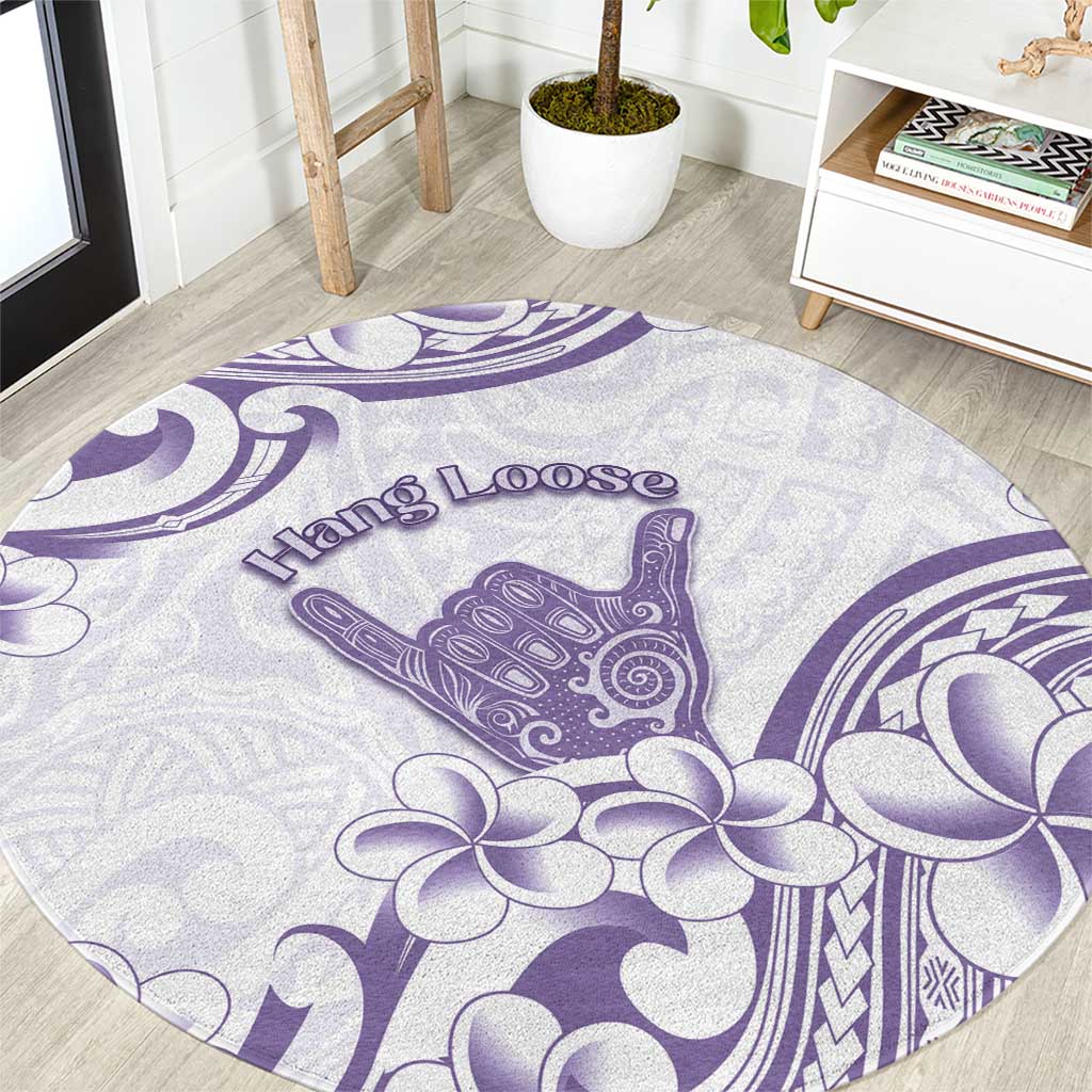 Aloha Hawaii Shaka Round Carpet Hang Loose Purple Version - Polynesian Pride