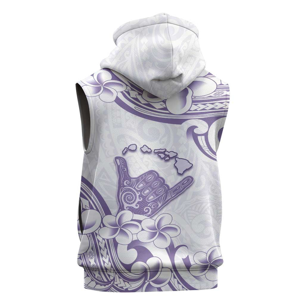 Aloha Hawaii Shaka Sleeveless Hoodie Hang Loose Purple Version - Polynesian Pride