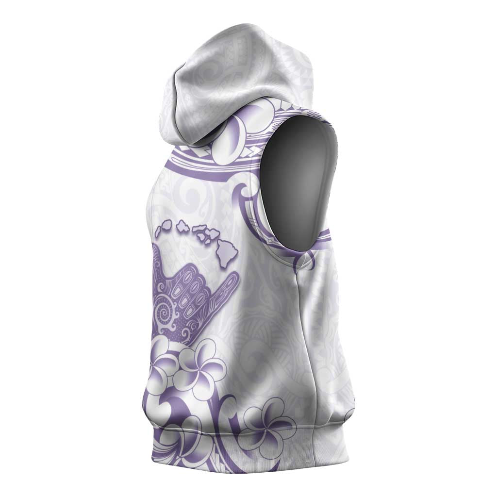 Aloha Hawaii Shaka Sleeveless Hoodie Hang Loose Purple Version - Polynesian Pride