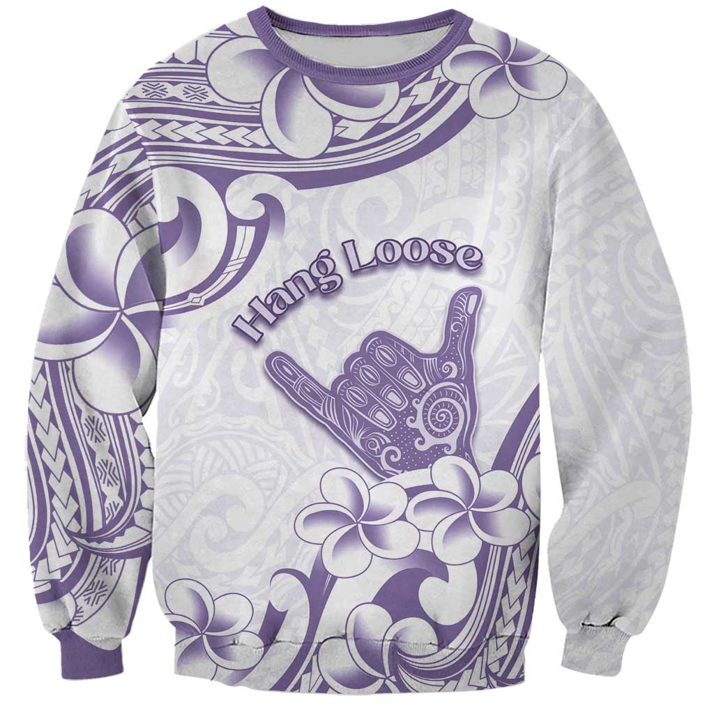 Aloha Hawaii Shaka Sweatshirt Hang Loose Purple Version - Polynesian Pride