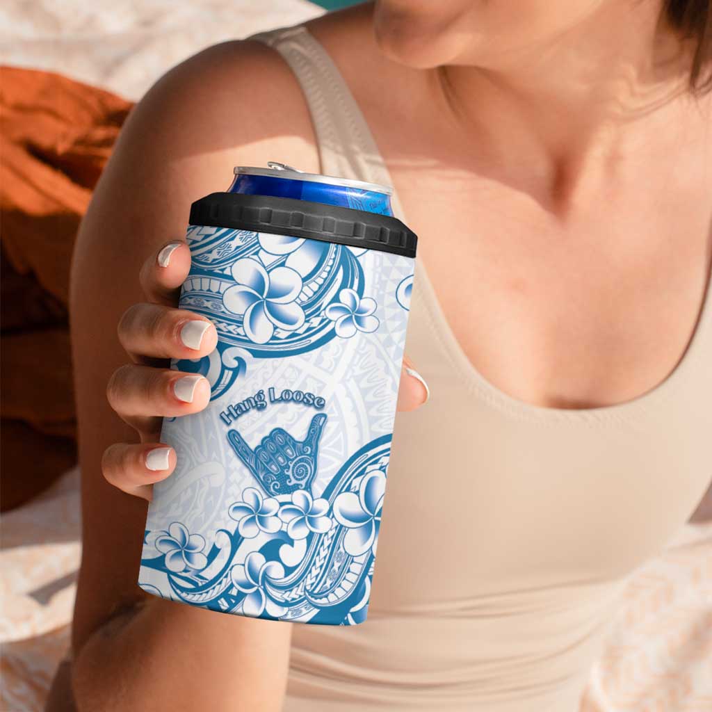 Aloha Hawaii Shaka 4 in 1 Can Cooler Tumbler Hang Loose Blue Version - Polynesian Pride