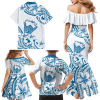Aloha Hawaii Shaka Family Matching Mermaid Dress and Hawaiian Shirt Hang Loose Blue Version DT05 - Polynesian Pride