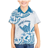 Aloha Hawaii Shaka Family Matching Mermaid Dress and Hawaiian Shirt Hang Loose Blue Version DT05 Son's Shirt Blue - Polynesian Pride