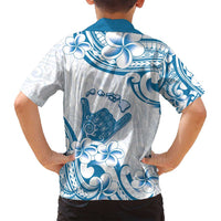 Aloha Hawaii Shaka Family Matching Summer Maxi Dress and Hawaiian Shirt Hang Loose Blue Version - Polynesian Pride