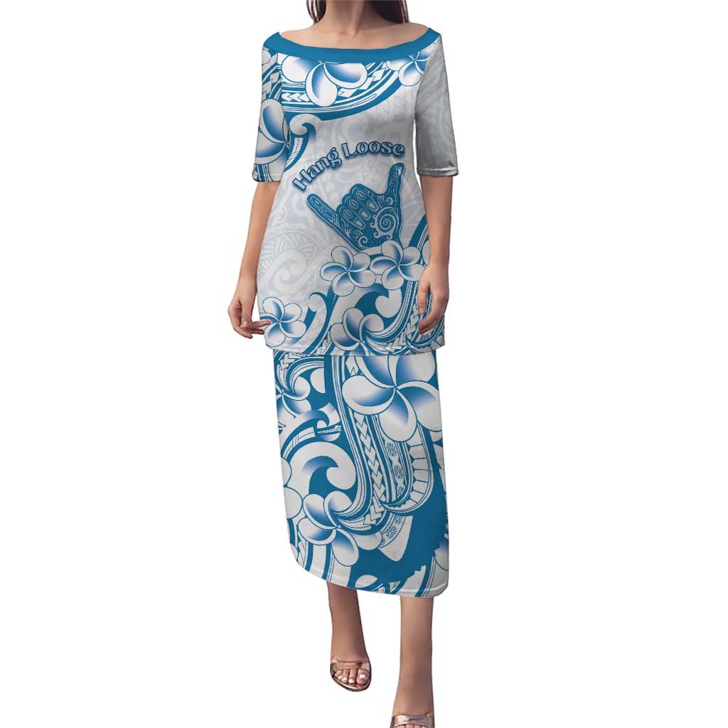 Aloha Hawaii Shaka Puletasi Hang Loose Blue Version - Polynesian Pride