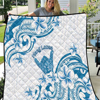 Aloha Hawaii Shaka Quilt Hang Loose Blue Version - Polynesian Pride