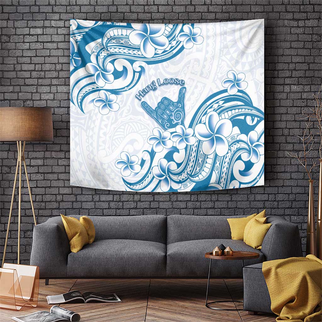 Aloha Hawaii Shaka Tapestry Hang Loose Blue Version - Polynesian Pride