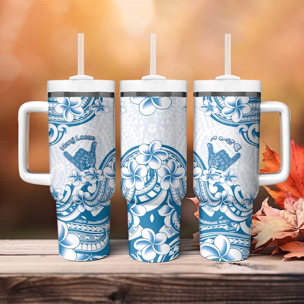 Aloha Hawaii Shaka Tumbler With Handle Hang Loose Blue Version - Polynesian Pride
