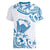 Aloha Hawaii Shaka Women V-Neck T-Shirt Hang Loose Blue Version - Polynesian Pride
