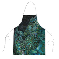 New Zealand Dart Apron Maori Fern With Paua Shell - Polynesian Pride