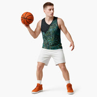 Personalised New Zealand Dart Basketball Jersey Maori Fern With Paua Shell - Polynesian Pride