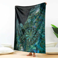 New Zealand Dart Blanket Maori Fern With Paua Shell DT05 - Polynesian Pride