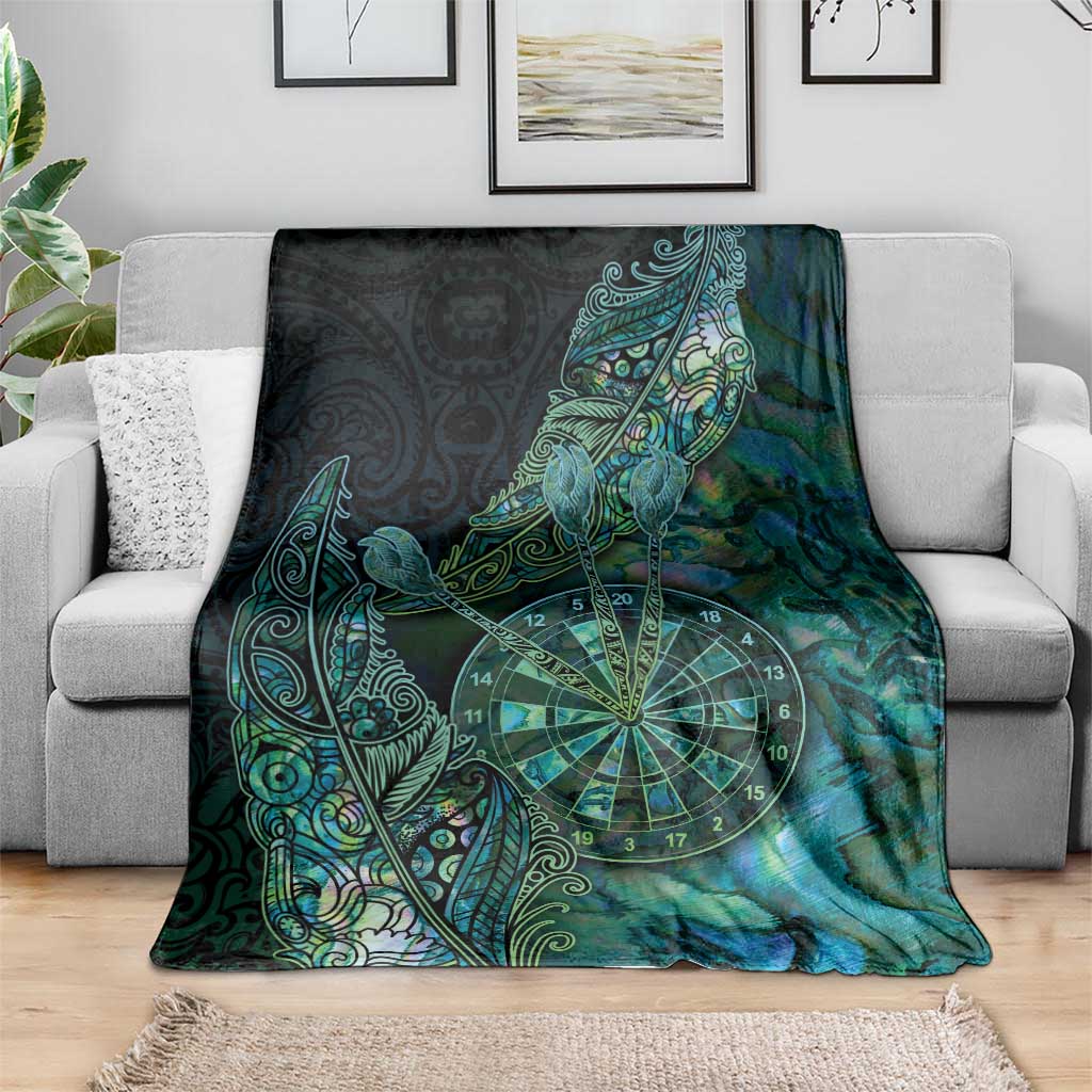 New Zealand Dart Blanket Maori Fern With Paua Shell DT05 - Polynesian Pride