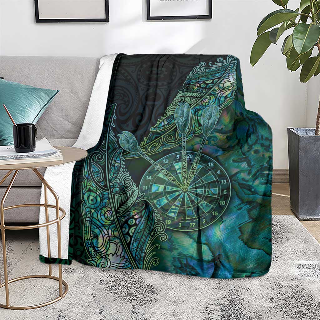 New Zealand Dart Blanket Maori Fern With Paua Shell DT05 - Polynesian Pride