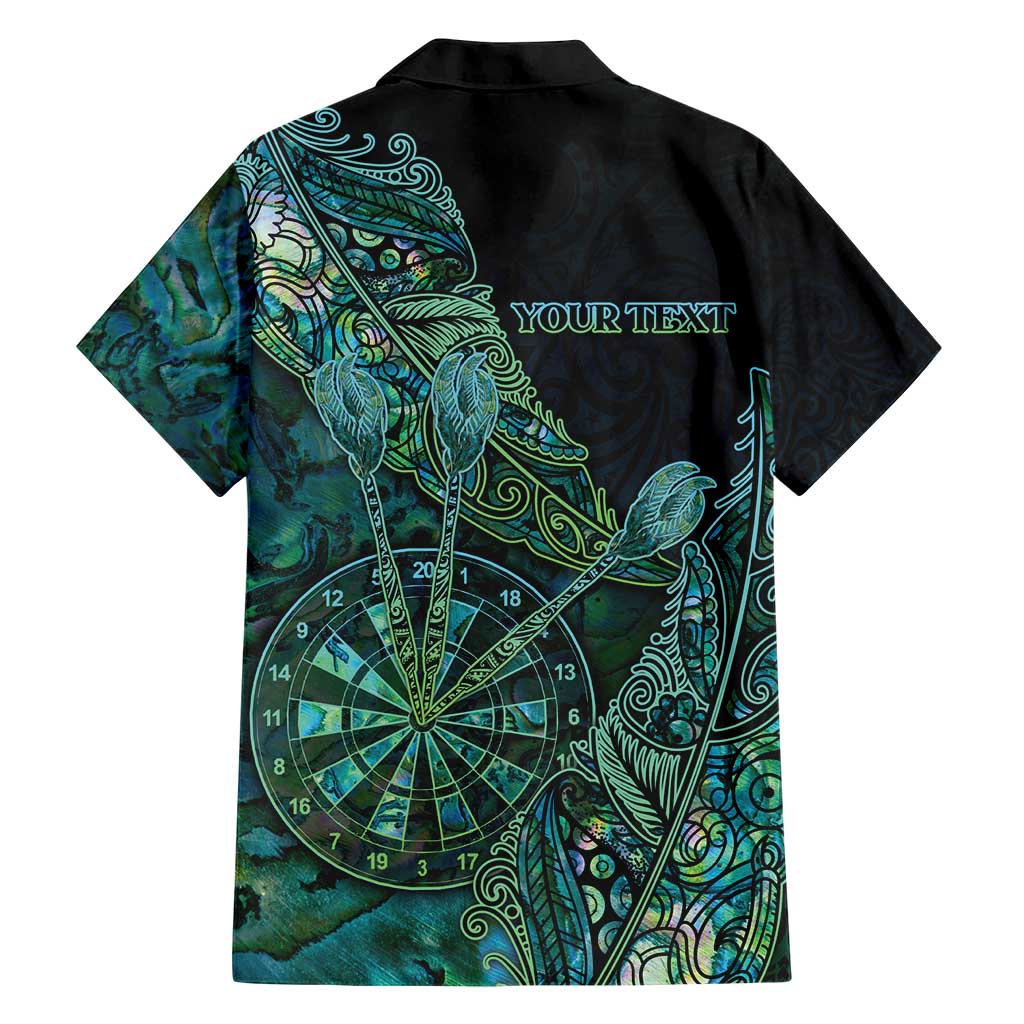 Personalised New Zealand Dart Family Matching Short Sleeve Bodycon Dress and Hawaiian Shirt Maori Fern With Paua Shell DT05 - Polynesian Pride