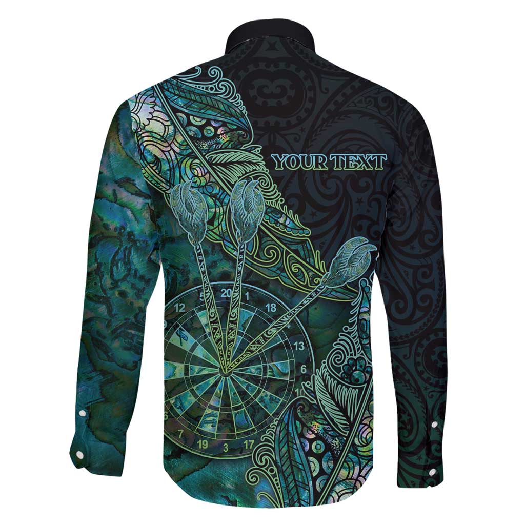 Personalised New Zealand Dart Family Matching Short Sleeve Bodycon Dress and Hawaiian Shirt Maori Fern With Paua Shell DT05 - Polynesian Pride