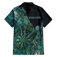 Personalised New Zealand Dart Family Matching Summer Maxi Dress and Hawaiian Shirt Maori Fern With Paua Shell DT05 - Polynesian Pride