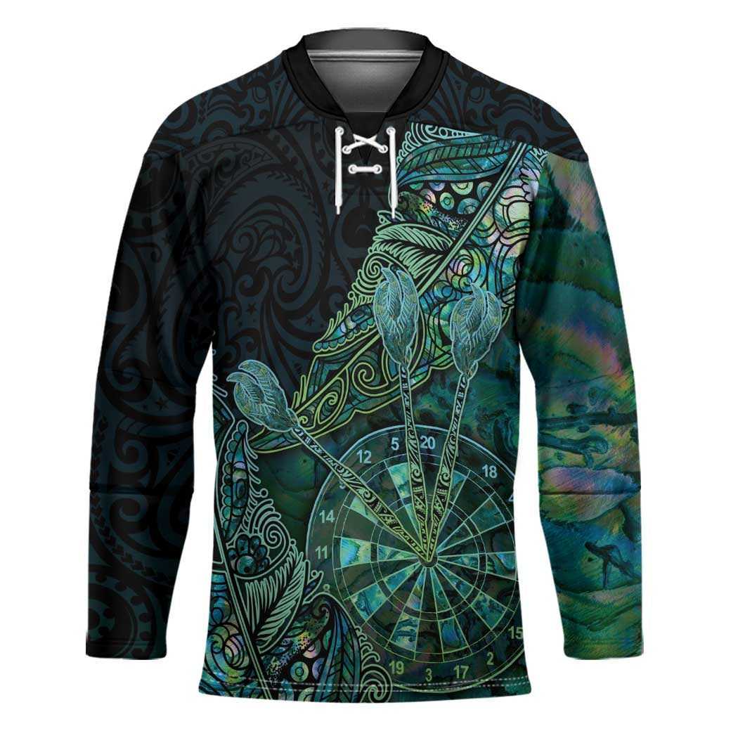 Personalised New Zealand Dart Hockey Jersey Maori Fern With Paua Shell - Polynesian Pride