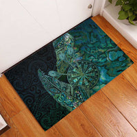 New Zealand Dart Rubber Doormat Maori Fern With Paua Shell - Polynesian Pride