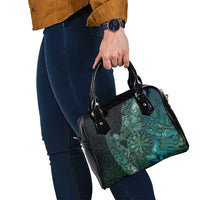 New Zealand Dart Shoulder Handbag Maori Fern With Paua Shell - Polynesian Pride