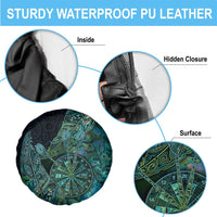 New Zealand Dart Spare Tire Cover Maori Fern With Paua Shell - Polynesian Pride