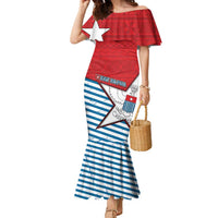 West Papua Morning Star Family Matching Mermaid Dress and Hawaiian Shirt One People One Soul DT05 Mom's Dress Red - Polynesian Pride