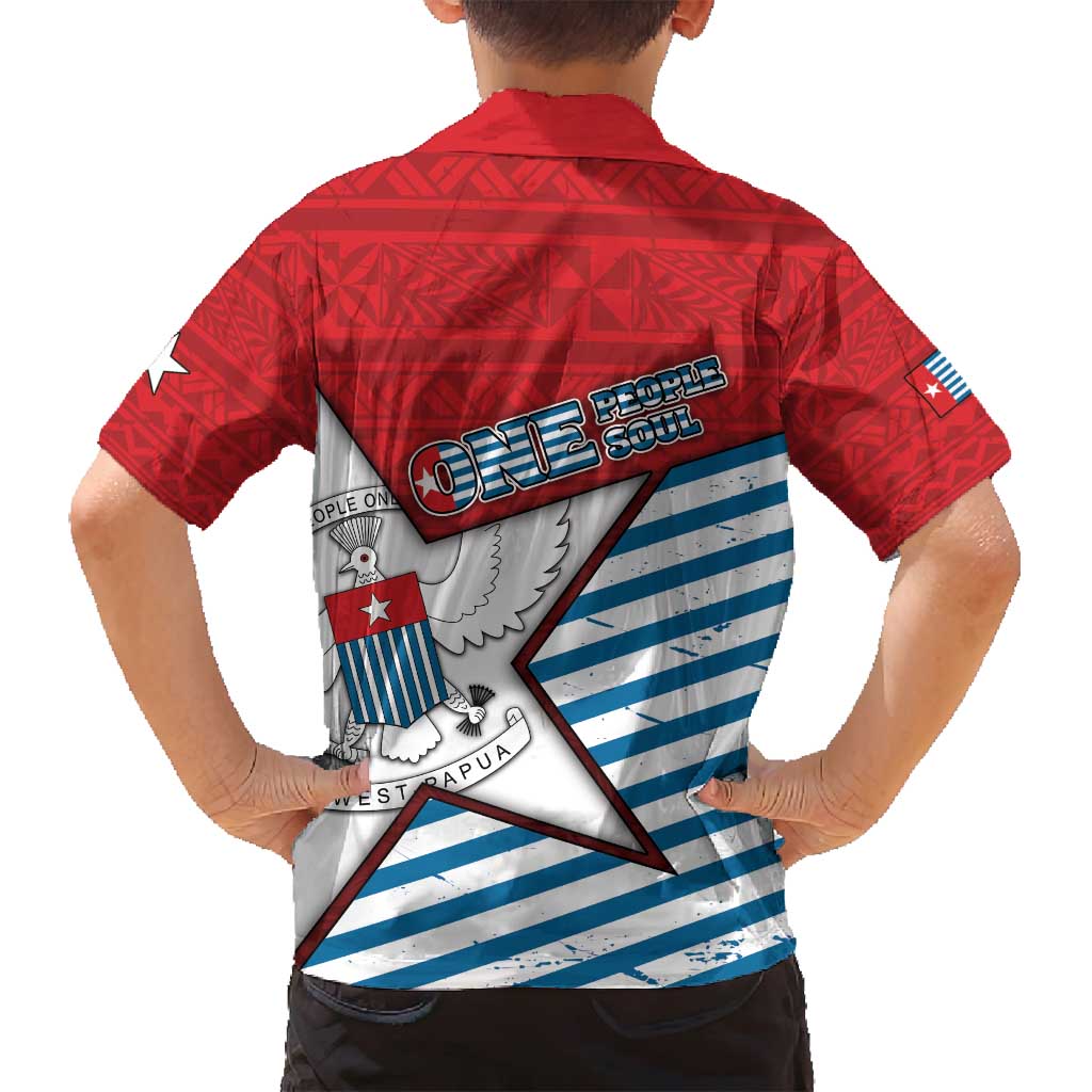 West Papua Morning Star Family Matching Puletasi and Hawaiian Shirt One People One Soul DT05 - Polynesian Pride