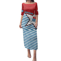 West Papua Morning Star Family Matching Puletasi and Hawaiian Shirt One People One Soul DT05 Mom's Dress Red - Polynesian Pride