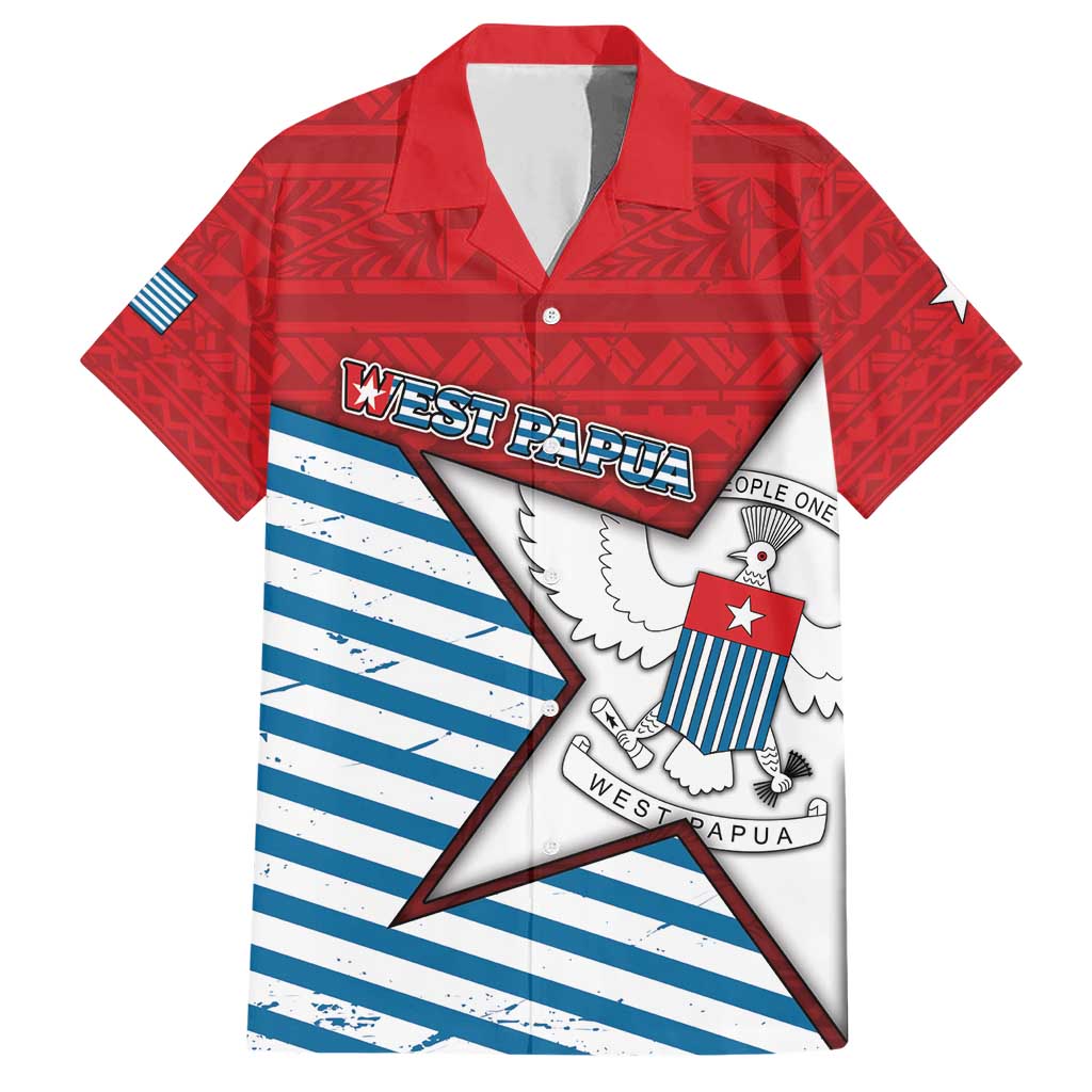 West Papua Morning Star Family Matching Short Sleeve Bodycon Dress and Hawaiian Shirt One People One Soul DT05 Dad's Shirt - Short Sleeve Red - Polynesian Pride
