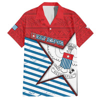 West Papua Morning Star Family Matching Short Sleeve Bodycon Dress and Hawaiian Shirt One People One Soul DT05 Dad's Shirt - Short Sleeve Red - Polynesian Pride
