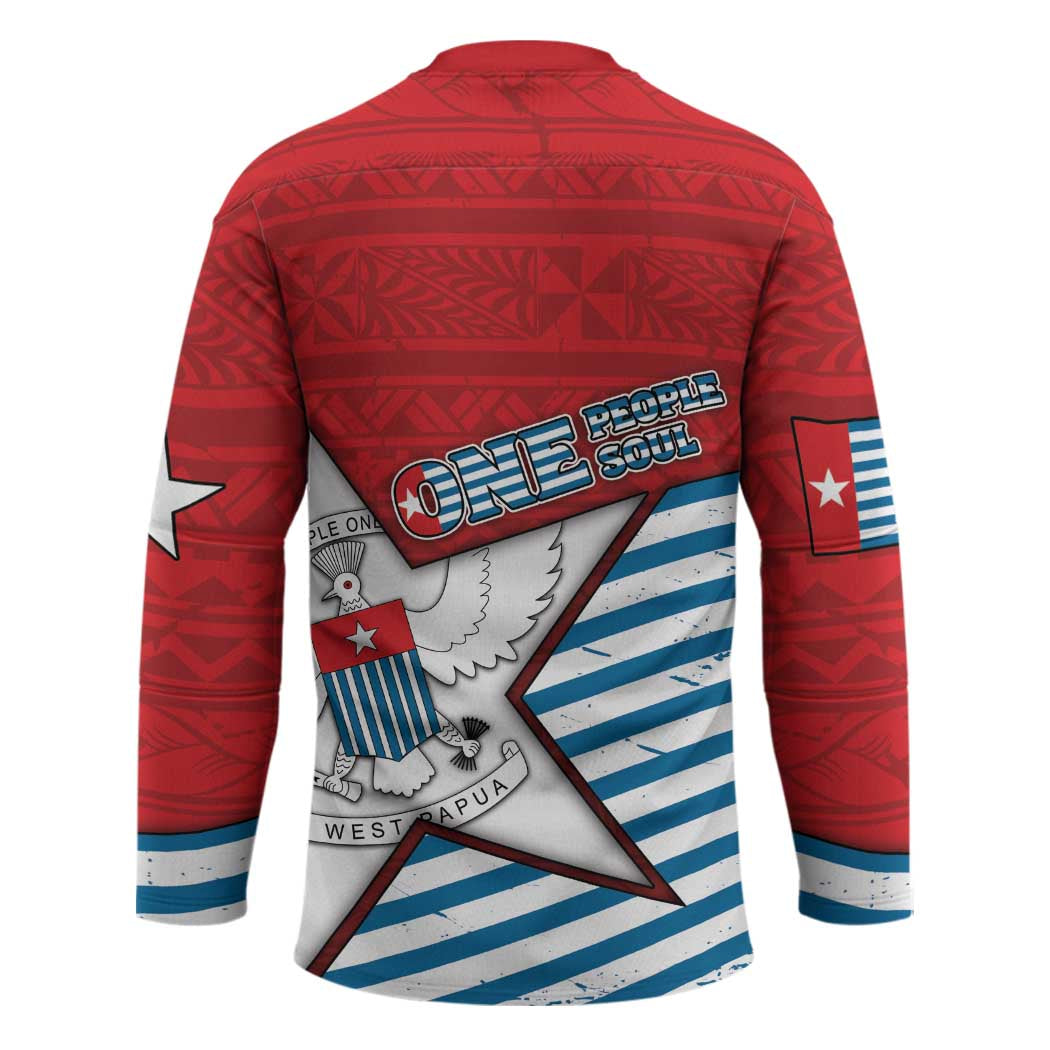 West Papua Morning Star Hockey Jersey One People One Soul - Polynesian Pride