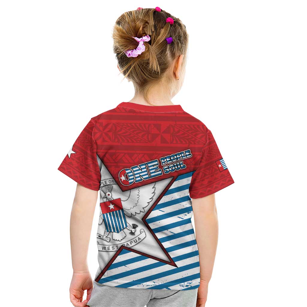 West Papua Morning Star Kid T Shirt One People One Soul - Polynesian Pride