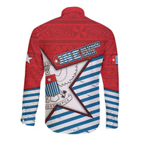 West Papua Morning Star Long Sleeve Button Shirt One People One Soul - Polynesian Pride