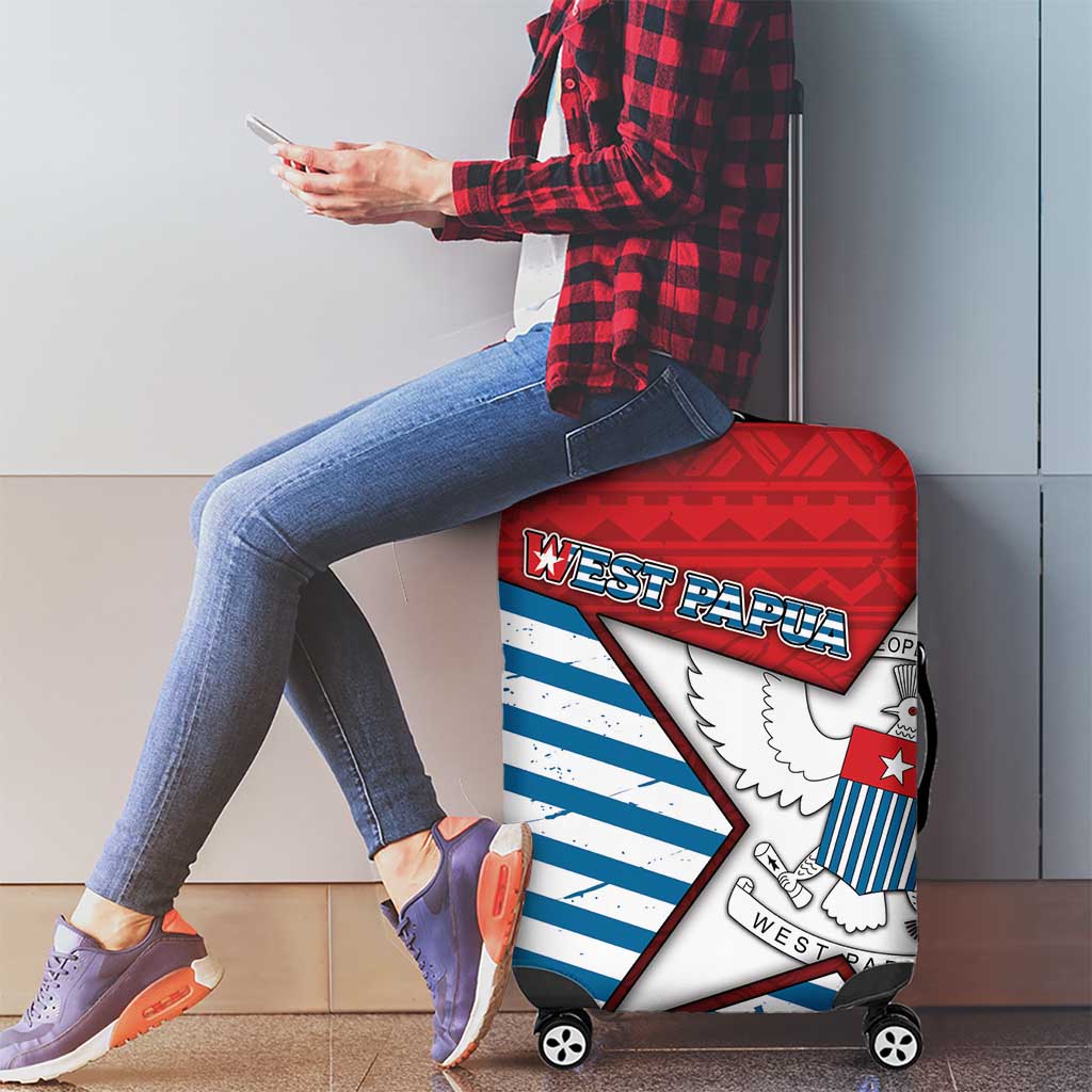 West Papua Morning Star Luggage Cover One People One Soul - Polynesian Pride