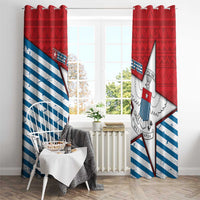 West Papua Morning Star Window Curtain One People One Soul - Polynesian Pride