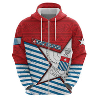West Papua Morning Star Zip Hoodie One People One Soul - Polynesian Pride