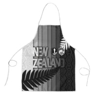 New Zealand Football Apron Silver Fern Maori Pattern Monochrome