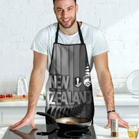 New Zealand Football Apron Silver Fern Maori Pattern Monochrome