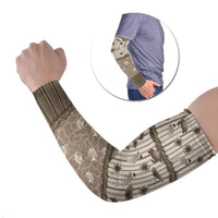Hawaii Christmas In July Arm Sleeves Beige Mele Kalikimaka Sea Animals DT05 Set of 2 Beige - Polynesian Pride