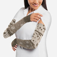 Hawaii Christmas In July Arm Sleeves Beige Mele Kalikimaka Sea Animals DT05 - Polynesian Pride