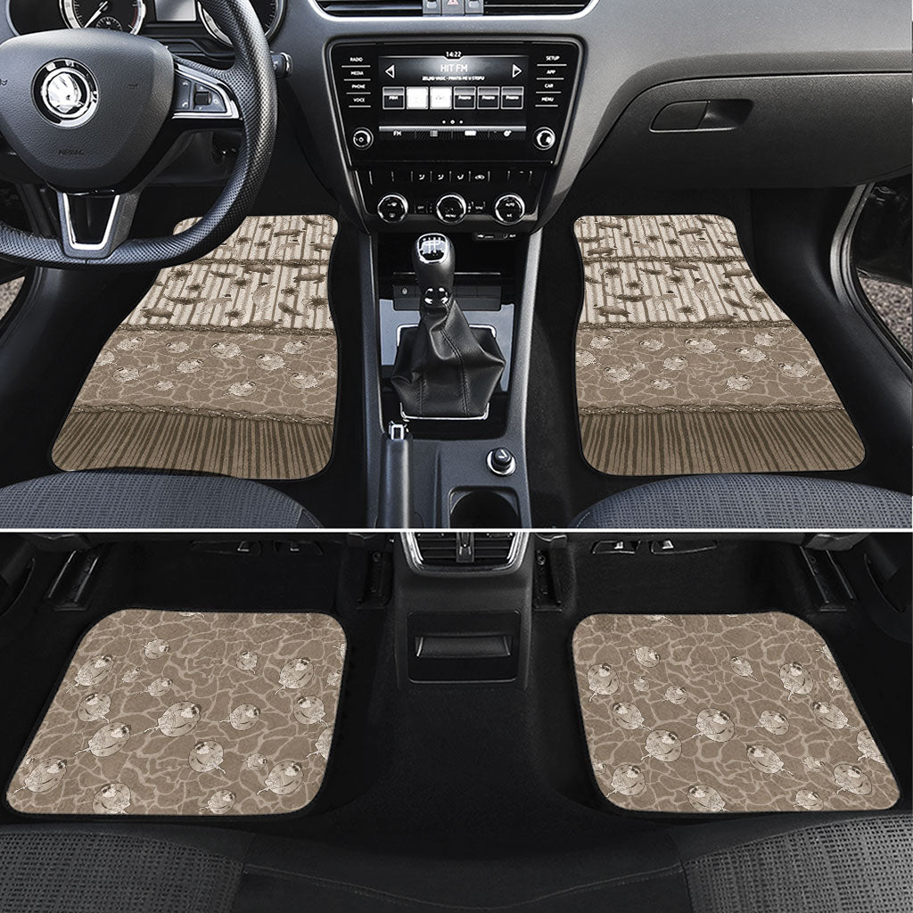 Hawaii Christmas In July Car Mats Beige Mele Kalikimaka Sea Animals DT05 Set 4pcs Beige - Polynesian Pride